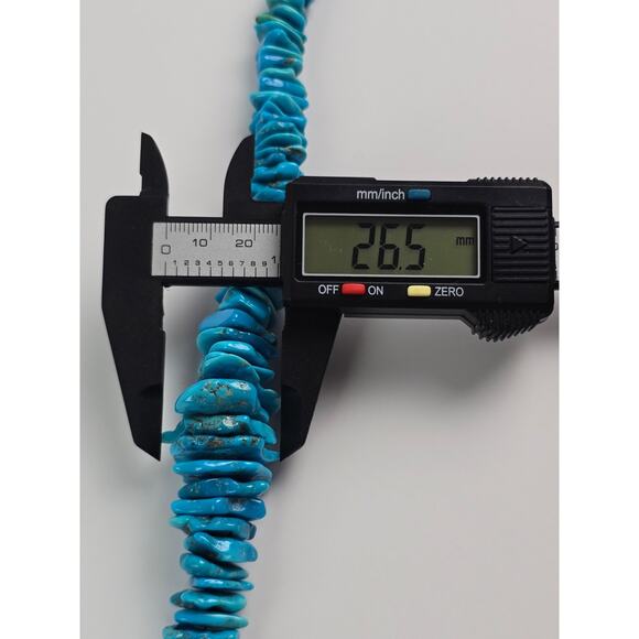 Large Carolyn Pollack Chip Turquoise Graduated Necklace 18" - 21" heavy piece - Picture 13 of 15